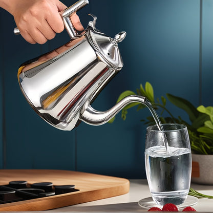 Stainless Steel Tea Kettle with Filter – Tea Pot Coffee Pot Cold Water Pitcher for Home Hotel Restaurant, Induction Cooker Compatible, Thickened