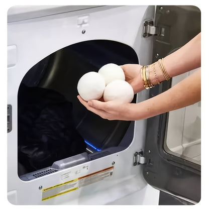 Wool Dryer Balls XL 6 Pack – 100% Natural Wool Fabric Softener, Reusable Dryer Balls Reduce Drying Time & Wrinkles, Chemical-Free Laundry Balls Safe for Baby Clothes & Sensitive Skin