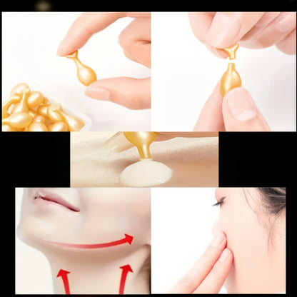 Hyaluronic Acid Collagen Facial Gel Capsules 360pcs (2 Boxes x 180pcs) - Deep Moisturizing Face Neck Serum Capsules for All Skin Types - Anti-Aging Firming Youthful Complexion Travel Size Skincare