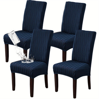 Dining Chair Covers Stretch Slipcovers Set of 4 or 6, Stain Resistant Removable Washable Chair Protector for Home Kitchen Restaurant Wedding, Spandex Jacquard Fabric, 7 Colors Available