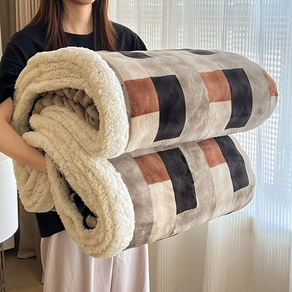 400-450gsm Heavyweight Flannel Blanket – Thick Warm Woven Throw for Bed, Sofa & Bedroom, Machine Washable, 16 Patterns, 4 Sizes