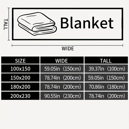 French Plaid Double-Sided Flannel Blanket – Soft Panda & Grid Pattern Throw for Sofa, Bed & Travel, Machine Washable, 6 Designs, 4 Sizes