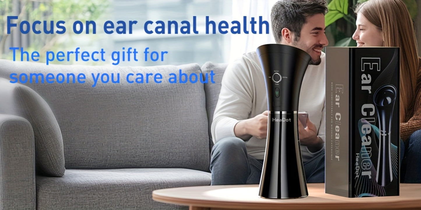 Electric Ear Wax Removal System – Water-Powered Ear Irrigation Flusher, IPX7 Waterproof, Safe & Effective Ear Cleaning Tool for Wax Buildup
