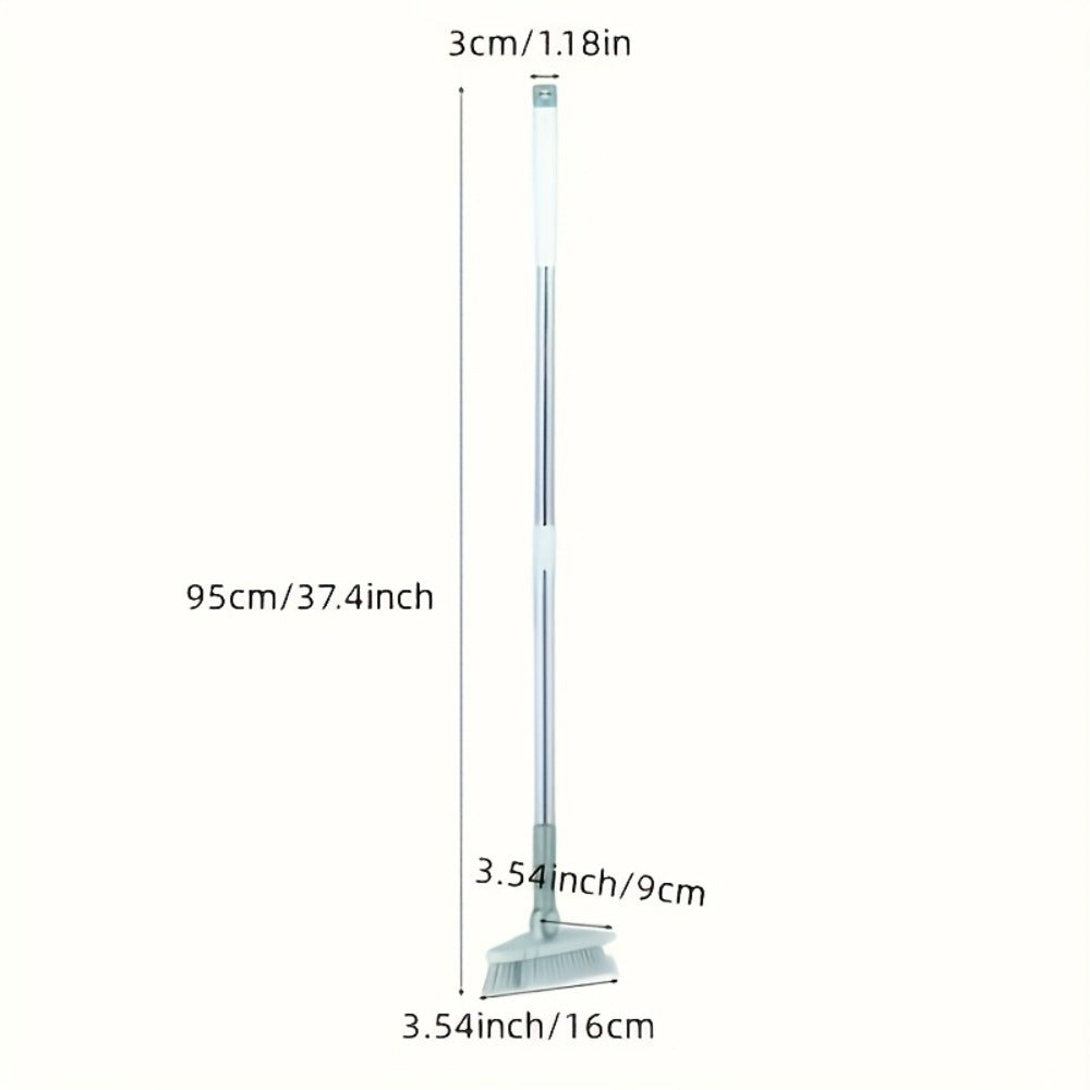 Long Handle Scrub Brush 37.4 Inch, Detachable Floor Scrubber with Hard Bristles for Cleaning Shower, Bathtub, Tile, Bathroom, Kitchen, Balcony & Walls – Stiff Bristle Deck Brush for All Seasons