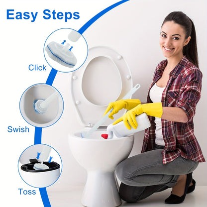 Toilet Wand Refills Compatible with Clorox ToiletWand, Disposable Microfiber Toilet Bowl Cleaner Refills, No-Touch Replacement Scrubbing Heads for Toilet Cleaning – 40 & 80 Count (Handle Not Included)