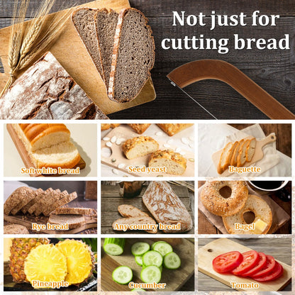 Serrated Bread Knife – 304 Stainless Steel Blade with Bamboo Handle, 15.7" Bread Slicer for Sourdough, Bagels, Baguettes & Homemade Loaves