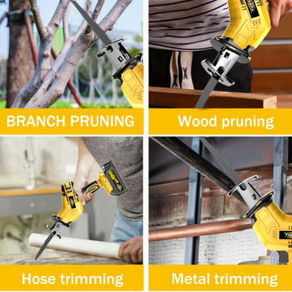 Cordless Reciprocating Saw - Electric Reciprocating Saw with Safety Lock, Large Capacity Battery & Charger, Variable Speed for Wood, Metal & Demolition Cutting, DIY Home Renovation Power Tool