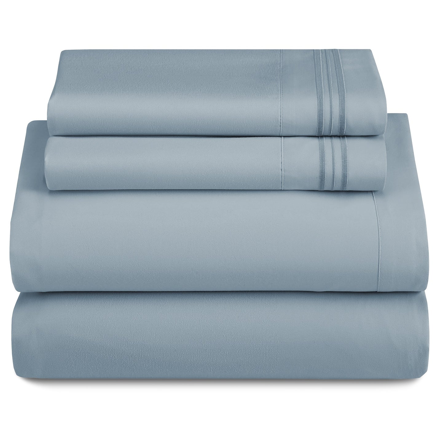 Bed Sheets Set 4-Piece Microfiber 1800 Series Deep Pocket Fitted Sheet Flat Sheet Pillowcases Soft Breathable Wrinkle Fade Resistant Twin Full Queen King Cal King 20 Colors