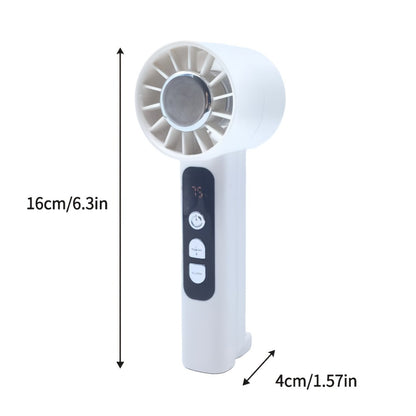USB Rechargeable Handheld Fan 2 Pack Portable Mini Desktop Fan 1800mAh 1-100 Adjustable Wind Speed Display Lightweight for Summer Camping Travel Outdoor Indoor White Dark Gray