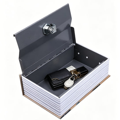 Hidden Book Safe Storage Box with Key Lock – Diversion Book Piggy Bank for Money Jewelry Secret Valuables Home Decor