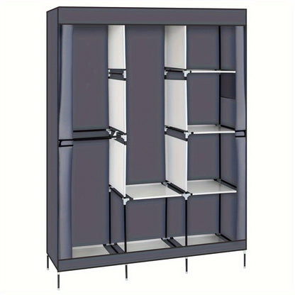 Portable Closet Wardrobe Organizer 71" Clothes Rack with Shelves, Freestanding Bedroom Storage Closet System