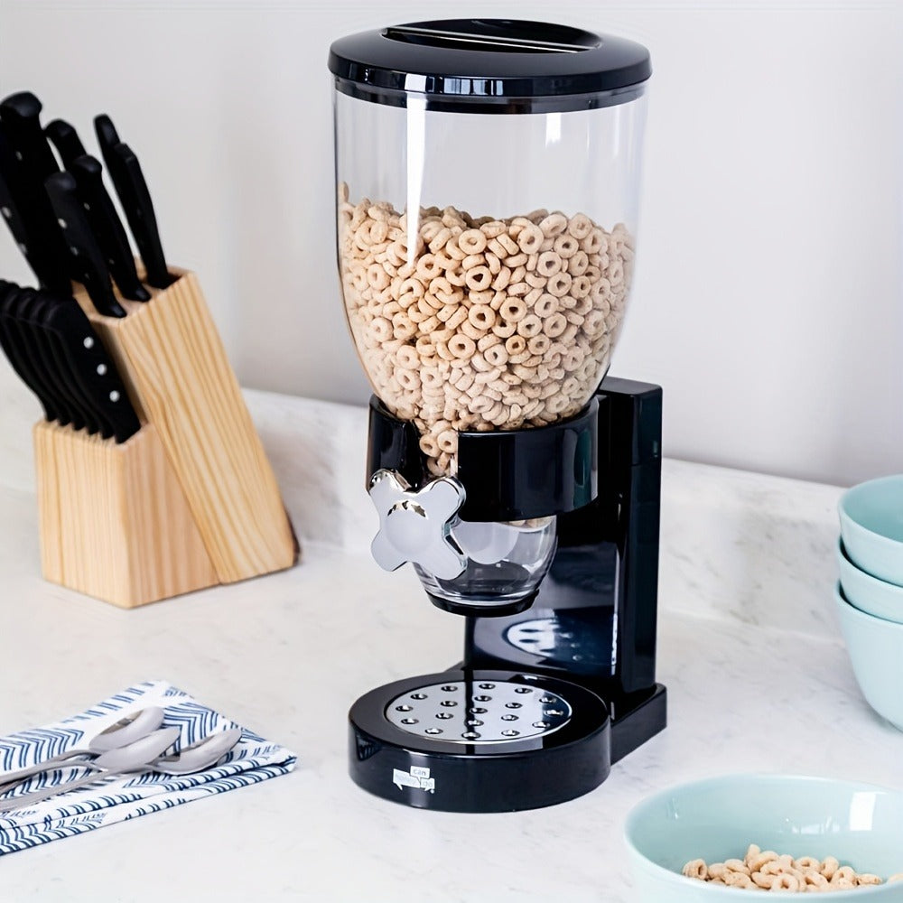 Dry Food Dispenser & Candy Organizer with Spoon Bowl Lid – Countertop Snack Container for Pantry Kitchen 17.5 Oz