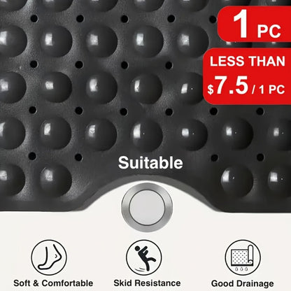 Non-Slip Bath Mat with Suction Cups Machine Washable Quick-Dry Shower Mat with Drain Holes Bathtub Mat for Bathroom Tub Safety Comfort Wet Area Protection Textured Surface