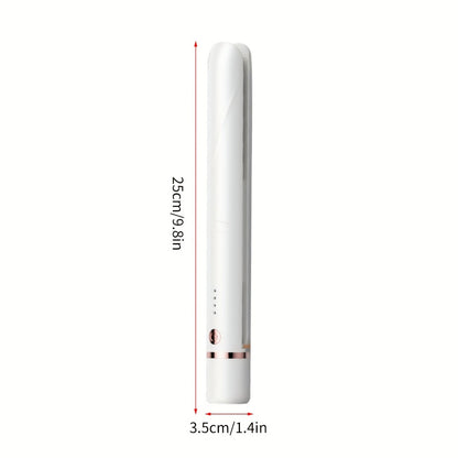 Wireless Hair Straightener and Curling Iron 2-in-1 Ceramic Cordless Hair Styler USB-C Rechargeable 3-Speed Adjustable Temperature Portable Travel Hair Tool Women Gift Pink White