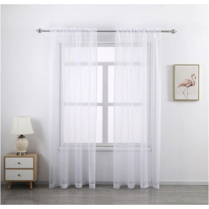Sheer Curtains 2 Panels Rod Pocket – Light Filtering Privacy Window Drapes for Living Room Bedroom Modern Home Decor
