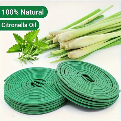 Citronella Incense Coils 48pcs with Holder – Lemongrass Mosquito Repellent for Outdoor Patio Pool Porch Deck Camping Hiking