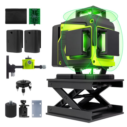 Laser Level Self Leveling 100ft 30m Two Line 360 Degree Magnetic Base Manual Pulse Mode Adjustable Brightness for Construction Tile Flooring Picture Hanging DIY Home Projects