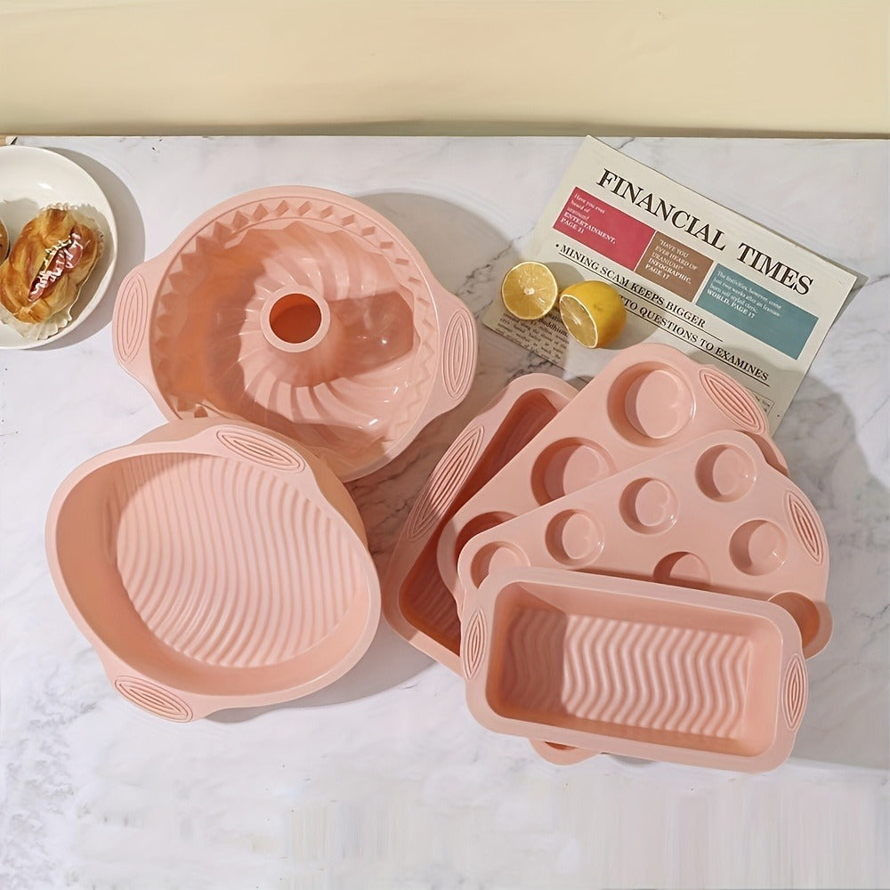 Baking Pan Set Nonstick Carbon Steel Cookie Sheets Roasting Pans Round Cake Muffin Pizza Bread Pans Kitchen Bakeware Set 4 11 23 46 Piece
