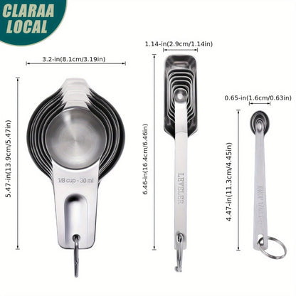 Measuring Cups and Spoons Set Stainless Steel 13-Piece 20-Piece with Leveler Dishwasher Safe Baking Measuring Set for Dry Wet Ingredients Kitchen Cooking Baking Gift