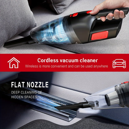 Handheld Vacuum Cleaner Cordless 200W Powerful Suction Lightweight Portable with Low Noise 40dB Crevice Tool Easy Empty Dustbin for Car Home Office Carpet Hard Floor (Black Red Black Purple)