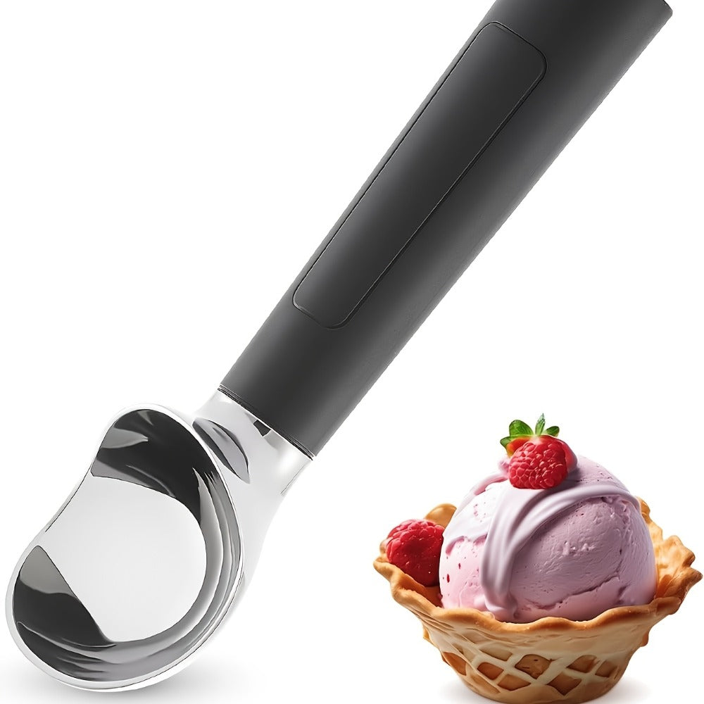 Heated Electric Ice Cream Scoop – USB-C Rechargeable with 3 Temperature Levels up to 158°F, Touch-Activated, IPX7 Waterproof, LED Display, Food Grade Stainless Steel, Ergonomic Design for Hard Ice Cream
