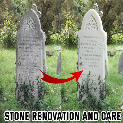 Stone Care Agent for Tombstone Memorial Stone Cleaner Quickly Restores Original Color Glycerin-Enhanced Deep Care Formula Unscented Compact with Cleaning Towel 2.37oz Grave Marker Restoration Kit