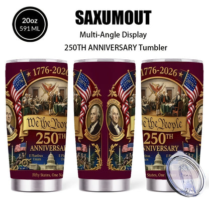 Travel Tumbler 20oz 250th Anniversary Whiskey Bottle Design Stainless Steel Insulated Cup with Lid & Straw Hot Cold Drinks Gift for Men Collectors Father's Day