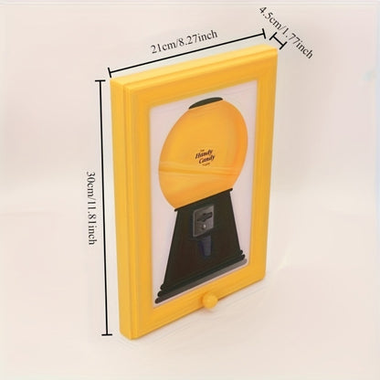 Wall Mounted Photo Frame Candy Dispenser with Shelf – Space Saving Treat & Nut Storage Holder for Home Office Decor