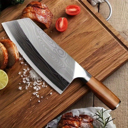 Damascus Chef Knife Set – Sharp Stainless Steel Kitchen Knife with Damascus Pattern Blade for Chopping Vegetables, Meat & Fruit, Professional Home Cook Gift Set 1pc 2pcs 3pcs