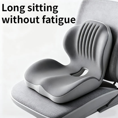 Memory Foam Seat Cushion Ergonomic with Back Support & Breathable Hollow Design – Comfortable Chair Pad for Office, Car Seat & Long Sitting, Unisex Gift