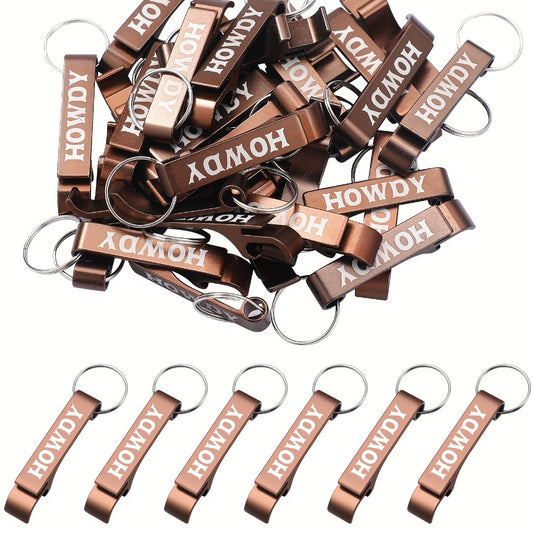Cowboy Bottle Opener Party Favors 30pcs Bulk - Western Cowgirl Metal Keychain Opener Brown Wild West Rodeo Wedding Bridal Shower Souvenirs Gifts for Guests