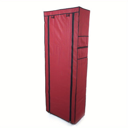 Shoe Rack with Dustproof Cover 10 Layers 9 Cubbies – Large Capacity Non-Woven Shoe Organizer for Entryway, Closet & Bedroom – Space-Saving Steel Frame Shoe Shelf, Easy Assembly