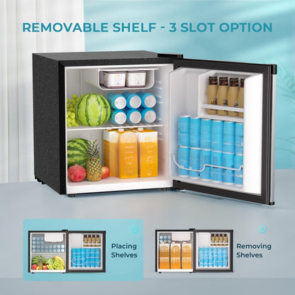 Mini Fridge with Freezer 1.7/3.5 Cu.Ft - Compact Refrigerator with Adjustable Thermostat, Energy Saving, Quiet 38dB, Perfect for Dorm, Bedroom, Apartment, Office & Home Use