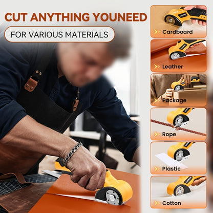 Electric Scissors Cordless 4.2V Rotary Cutter with 2000mAh Battery – 10000 RPM, Safety Lock, LED Light, Anti-Slip Handle, Fabric Cutting Machine for Clothing, Cardboard, Carpet, Leather & Craft Projects