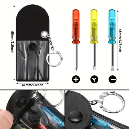 Mini Tape Measure & Screwdriver Keychain Tool Set 96 Pack – Bulk Party Favors for Men, Father's Day Gifts, DIY Emergency Keychain Tools, Compact Measuring Tape with Mini Screwdriver