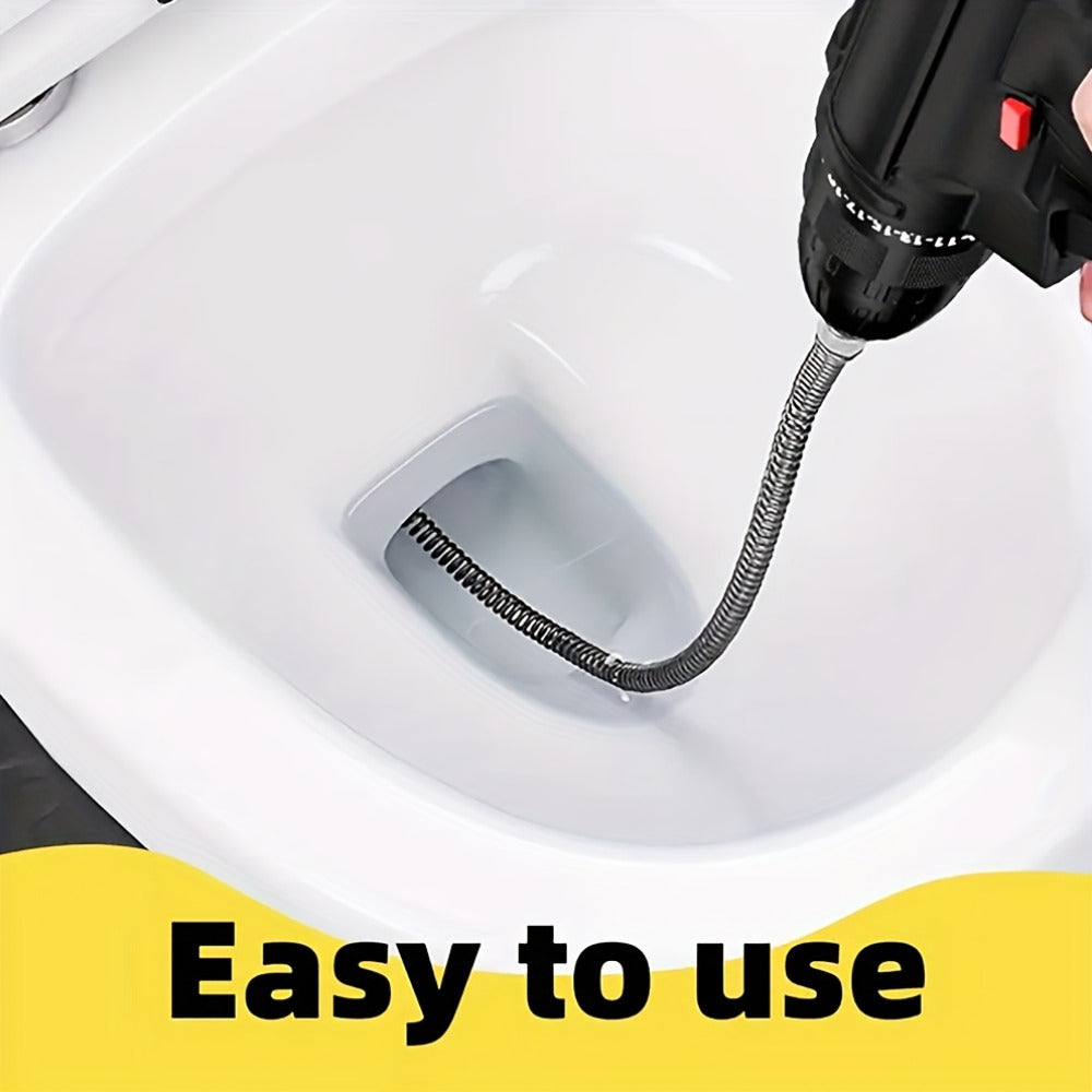 Drain Snake Pipe Unclogger 59 Inch Flexible Hair Clog Remover Tool for Sink, Toilet & Bathroom Drain – Reusable Plumbing Snake Drain Cleaner, Easy to Use
