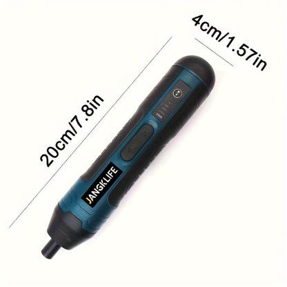 Cordless Electric Screwdriver Set – Rechargeable Power Screwdriver with LED Light, DC Charging, Bit Accessories Included, for Home DIY & Repair