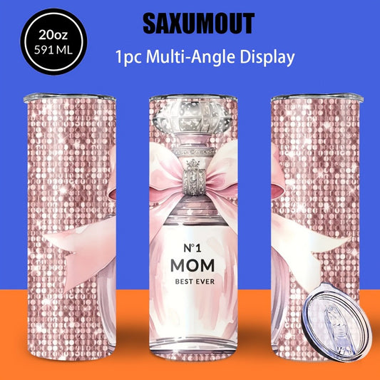 Insulated Tumbler 20oz Mom's Best Ever Design | 304 Stainless Steel Travel Cup with Lid & Straw for Hot & Cold Drinks – Cute Gift for Mom, Women, Birthday, Mother's Day & Christmas