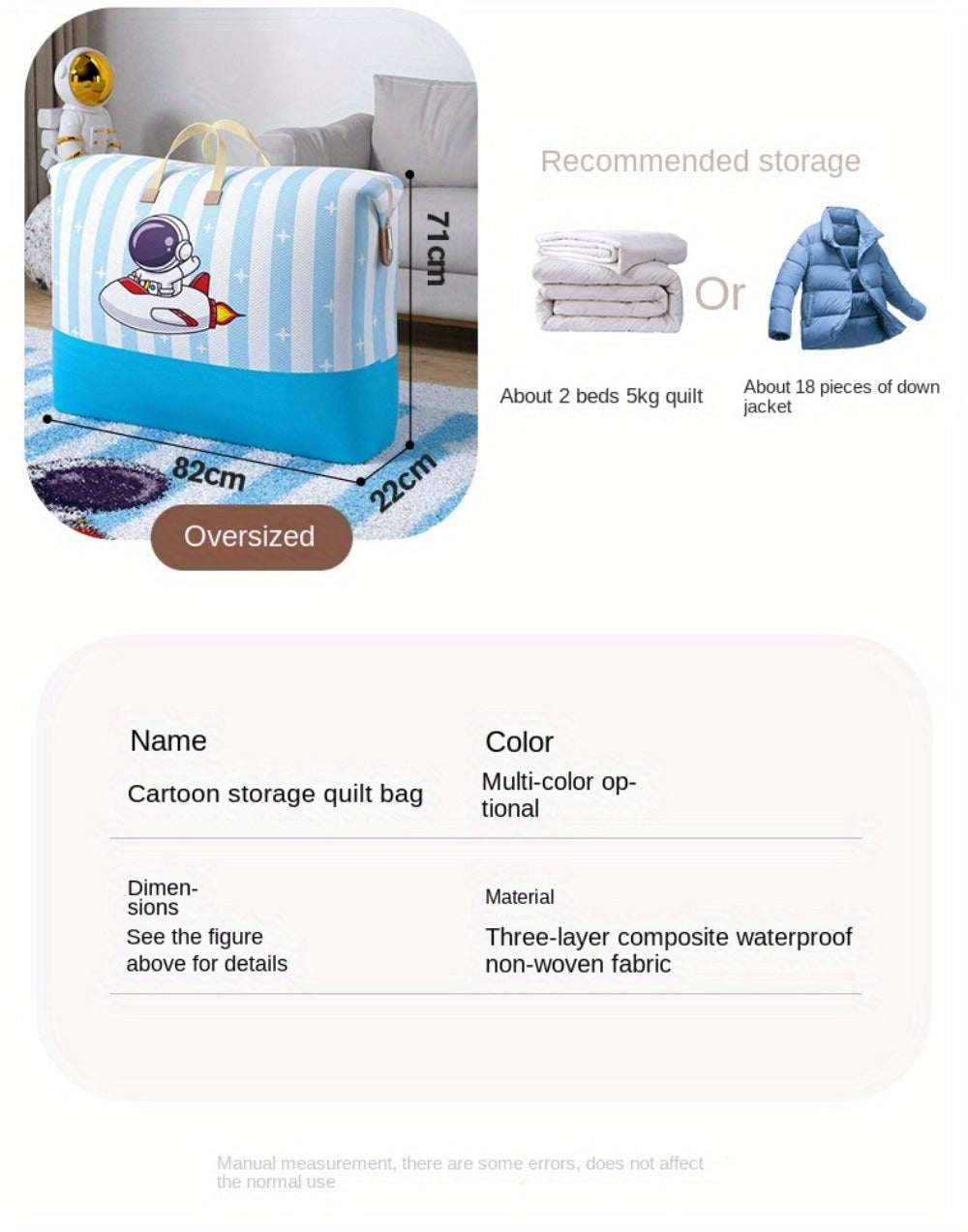 Large Capacity Moisture-Proof Storage Bag for Blankets, Clothes & Bedding – Extra Large Organizer Bag for Moving, Travel & Dorm | Waterproof, Zippered, Space Saving Storage Solution