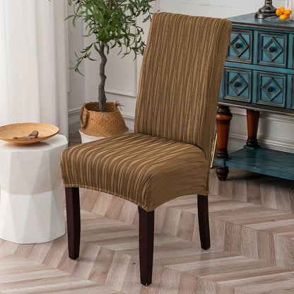 Dining Chair Covers Stretch Slipcovers Set of 4 or 6, Stain Resistant Removable Washable Chair Protector for Home Kitchen Restaurant Wedding, Spandex Jacquard Fabric, 7 Colors Available