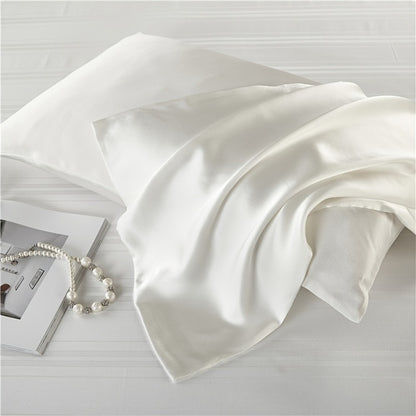 Silk Pillowcase 22 Momme – Satin Weave Mulberry Silk with Hidden Zipper for Hair & Skin Health, Standard Queen King – Multiple Colors