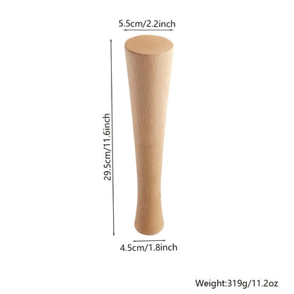 Wooden Sauerkraut Pounder for Mason Jars - 11.6 Inch Solid Wood Fermentation Tamper Kraut Pounder Pestle for Vegetable Fermentation, Kimchi, Pickles & Home Brewing - Easy to Clean Kitchen Tool
