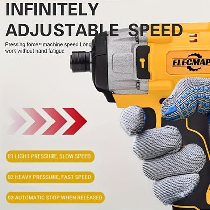 Cordless Impact Driver 1/4" Compatible with DeWalt 20V Battery | 0-2800 RPM Electric Impact Screwdriver with LED Indicator Light – Ideal for Home Repair, Appliance & DIY Projects (Tool Only)