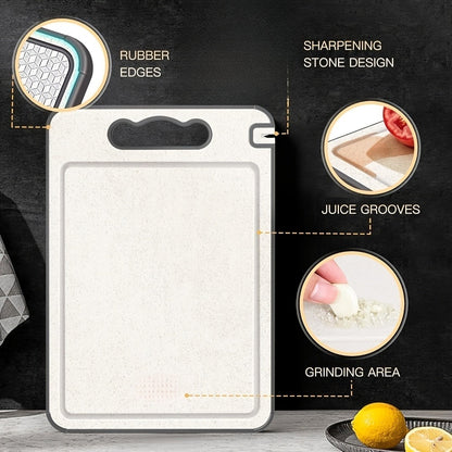 Stainless Steel Cutting Board Double Sided with Diamond Mesh & Smooth Surface - Scratch-Resistant, Non-Slip, Dishwasher Safe Kitchen Chopping Board for Meat, Vegetables & Holiday Meals