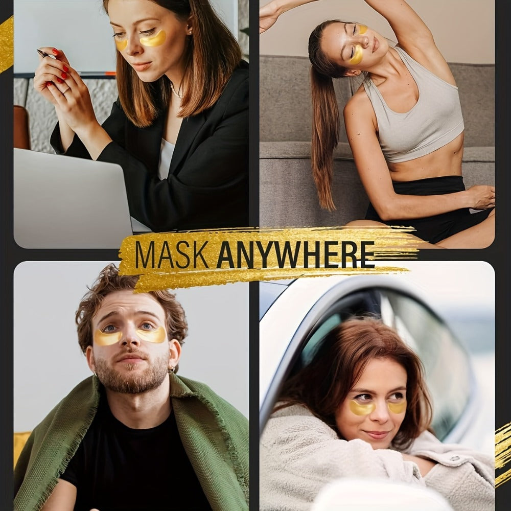 Under Eye Patches 24 Pairs Gold Collagen Eye Masks – Reduces Dark Circles, Puffiness & Fine Lines, Hydrating Under Eye Mask for Rejuvenated, Youthful Skin