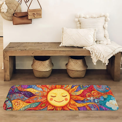 Boho Runner Rug Mandala Non-Slip Washable Soft Polyester Kitchen Hallway Mat Sun Totem Colorful Pattern Living Room Bathroom 5 Designs
