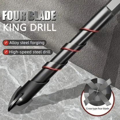 Masonry Drill Bits Set 10pcs – Tungsten Carbide Tip Drill Bits for Tile, Brick, Glass, Ceramic, Concrete, Plastic & Wood | Multi-Material Heavy-Duty Drill Bit Kit for Home Improvement & DIY Projects