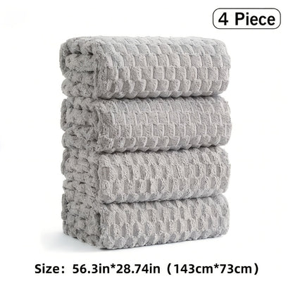 Microfiber Bath Towel Set Ultra-Soft Quick-Dry Skin-Friendly 4-Piece & 8-Piece Sets with Hair Drying Cap Multi-Color Options Luxury Spa Quality for Home Family Gifting