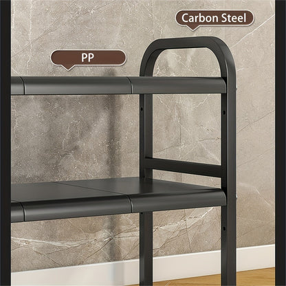 Under Sink Organizer and Storage Expandable 2 Tier Cabinet Shelf Organizer with Detachable Panels and Baskets for Under Kitchen Bathroom Sink, Adjustable Metal Cabinet Storage Rack