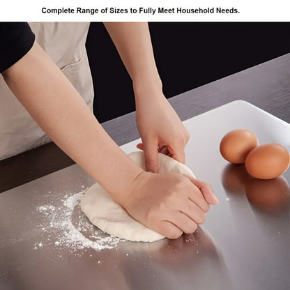 Stainless Steel Cutting Board Set 3 Pack - Non-Stick Dual-Sided Metal Chopping Boards for Kitchen, BPA-Free, Rust-Resistant, Easy Clean, Portable for Meat Vegetables Fruit